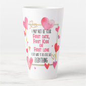 私はあなたの最初のデートの最初のキスの最初の愛ではない カフェラテマグ (正面)