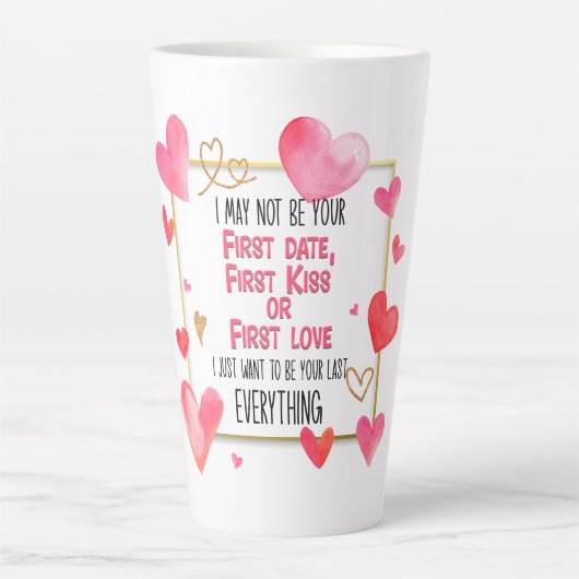私はあなたの最初のデートの最初のキスの最初の愛ではない カフェラテマグ (正面)