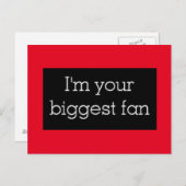 私はあなたの最大のファンポストカード ポストカード (正面/裏面)