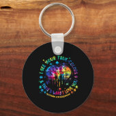 私はあなたの本当の色を見るパズル世界の自閉症アウェネ キーホルダー (正面)