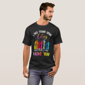 私はあなたの本当の色を見るパズル世界の自閉症アウェネ Tシャツ (正面フル)