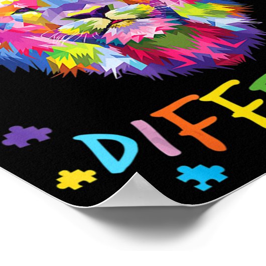 私はあなたの本当の色を見るライオン自閉症の意識の日 ポスター (角)