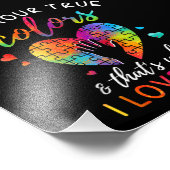 私はあなたの本当の色を見る、パズル世界自閉症 フォトプリント            (角)