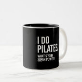 私はあなたの極度のパワー女の子Fiはします-である   何Pilatesをか ツートーンマグカップ (正面右)