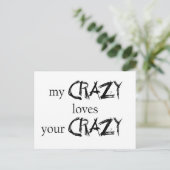 私はあなたの熱狂するはがき熱狂するが大好き ポストカード (スタンド正面)