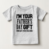 私はあなたの父の日のギフト、おもしろいなベビーのワイシャツです ベビーTシャツ (正面)