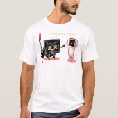 私はあなたの父、カセットテおもしろいープレトロパロディ Tシャツ (正面)