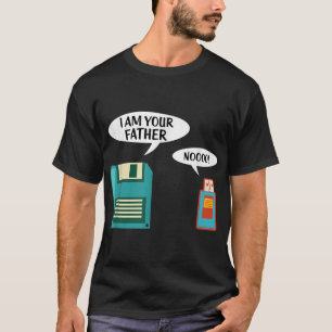 私はあなたの父USBフロッピーディスクITコンピュータギーク Tシャツ