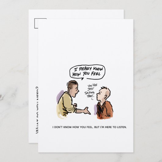 私はあなたの癌感じ漫画のハガキおもしろいーを知っている (正面/裏面)