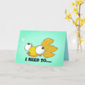 私はあなたの目の金魚を見なければならない カード (黄色い花)