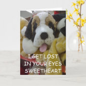 私はあなたの目を愛する人を得る カード (黄色い花)