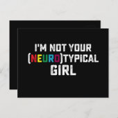 私はあなたの神経症的な女の子の自閉症の意識ではない ポストカード (正面/裏面)