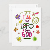 私はあなたの神、主である聖書の節 ポストカード (正面/裏面)