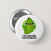 私はあなたの背中の野菜のパンおもしろいを食べた 缶バッジ (正面&裏面)