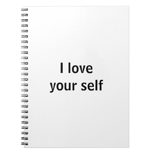 私はあなたの自分を愛している ノートブック (正面)