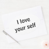 私はあなたの自分を愛している 楕円形シール (封筒)
