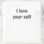 私はあなたの自分を愛している 楕円形シール (バッグ)