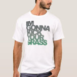 私はあなたの草を蹴る Tシャツ<br><div class="desc">おもしろいウィンブルドンの草の祝季節のためのテニスtシャツ。私はあなたの草を蹴る</div>