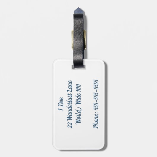 私はあなたの荷物タグでどこへでも行きます ラゲッジタグ (裏面縦)