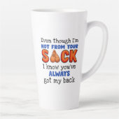 私はあなたの袋から出ていないが、私はあなたが持っていることを知っている カフェラテマグ (右)