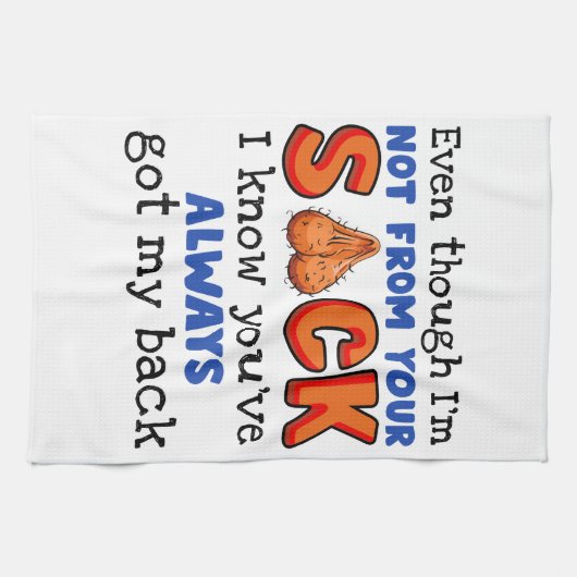 私はあなたの袋から出ていないが、私はあなたが持っていることを知っている キッチンタオル (横)
