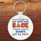 私はあなたの袋から出ていないが、私はあなたが持っていることを知っている キーホルダー (裏面)