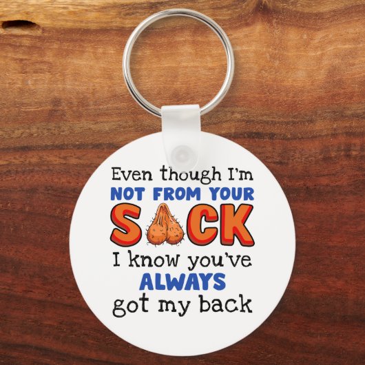 私はあなたの袋から出ていないが、私はあなたが持っていることを知っている キーホルダー (裏面)