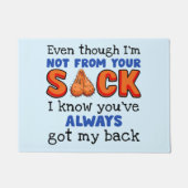 私はあなたの袋から出ていないが、私はあなたが持っていることを知っている ドアマット (正面)