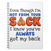 私はあなたの袋から出ていないが、私はあなたが持っていることを知っている ノートブック (正面)