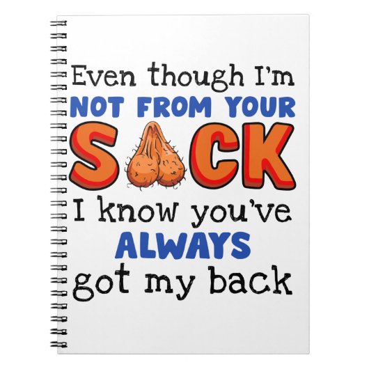 私はあなたの袋から出ていないが、私はあなたが持っていることを知っている ノートブック (正面)