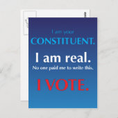 私はあなたの要素です。 私は実質です。 私は投票します ポストカード (正面/裏面)
