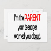 私はあなたの親警告10代の若者よ ポストカード (正面/裏面)