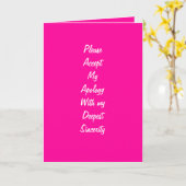 私はあなたの許しのグリーティングカードが必要だ カード (黄色い花)