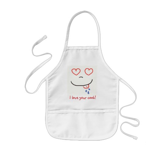 私はあなたの調理師を愛します! 子供用エプロン (正面)