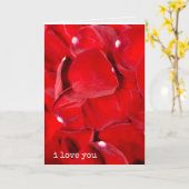 私はあなたの赤いバラの花びらが大好きです カード (黄色い花)