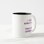 私はあなたの超出力はであるもの中学校に教えますか。 ツートーンマグカップ (正面右)
