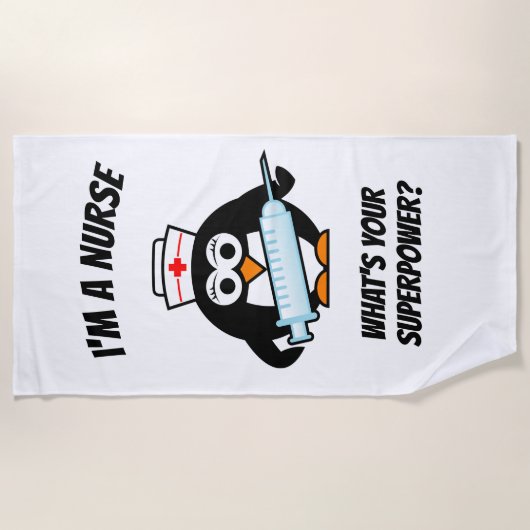 私はあなたの超出力はである何ナースですか。 ビーチタオル (正面)