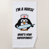 私はあなたの超出力はである何ナースですか。 ビーチタオル (正面)