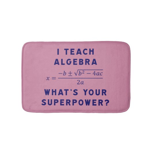 私はあなたの超出力はである何代数学を/教えますか。 カシミヤ織 バスマット (正面)