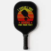 私はあなたの足を目指していた – Orange Yellow ピックルボールラケット (正面)