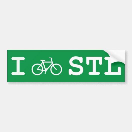 私はあなたの車のためのSTLを自転車に乗ります バンパーステッカー (正面)