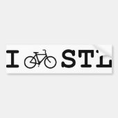 私はあなたの車のためのSTLを自転車に乗ります バンパーステッカー (正面)