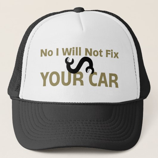 私はあなたの車を修理しません キャップ (正面)