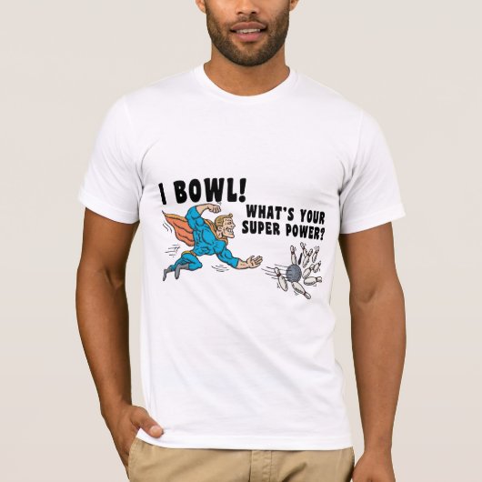 私はあなたの軍事大国はであるものボーリングをしますか。 Tシャツ (正面)
