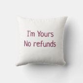 私はあなたの返金なしバレンタインデー名前ピンク クッション (裏面)