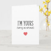 私はあなたの返金なしバレンタインデー記念日 カード (黄色い花)