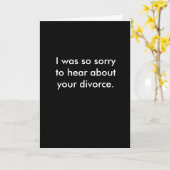 私はあなたの離婚について聞いて申し訳なかった。 カード (黄色い花)