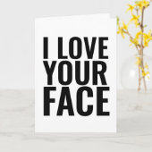 私はあなたの顔ロマンチックなカーいけなドが大好き カード (黄色い花)