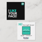 私はあなたの顔 スクエア名刺 (正面/裏面)