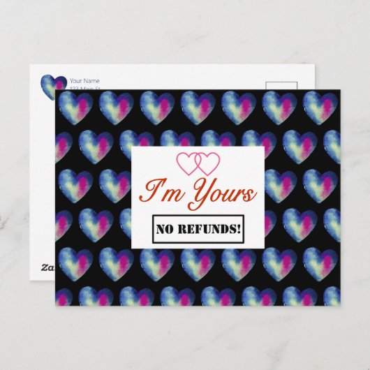私はあなたの – 払い戻しなし！ ポストカード (正面/裏面)
